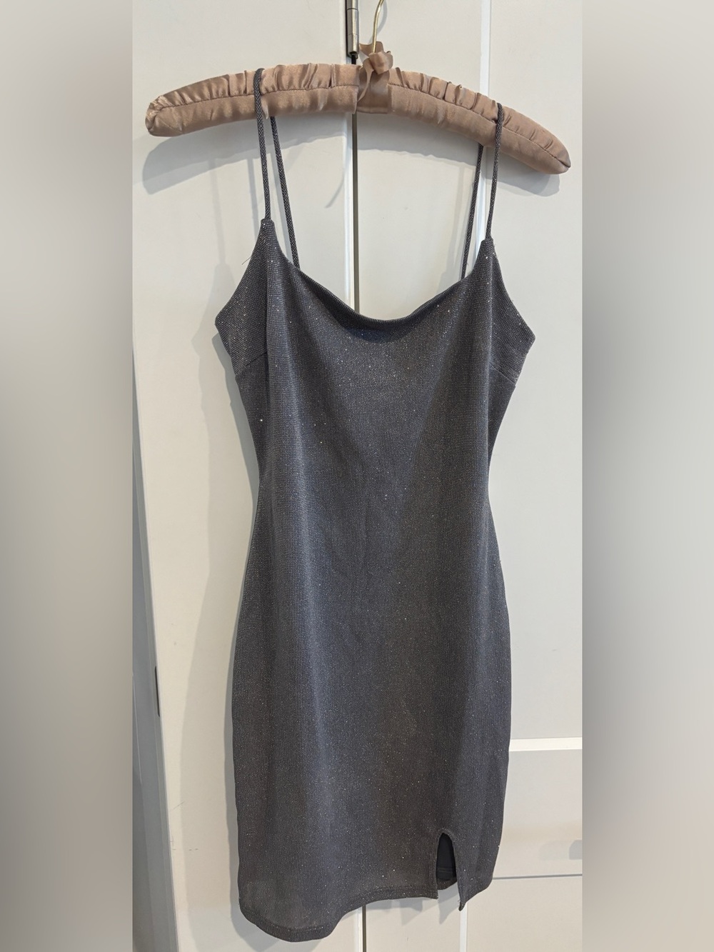 Glare Metallic Sparkle Mini Dress. Size M